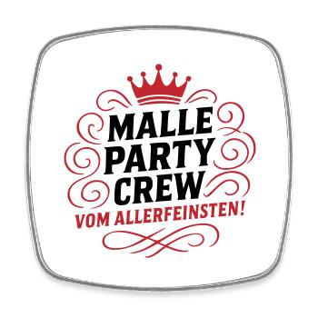 Malle Party Crew Vom Allerfeinsten - Viereckiger Kühlschrankmagnet - Weiß - Vorne