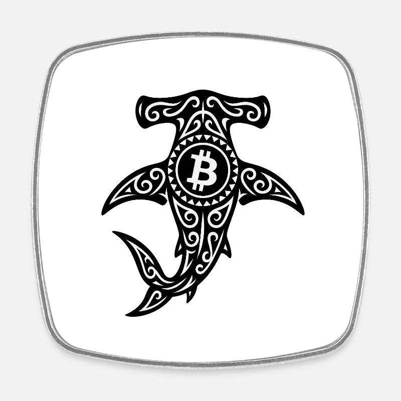 Crypto Surf Tribe - Magnet carré - blanc