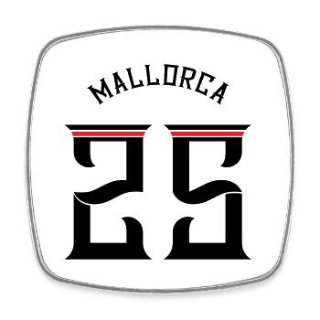 Mallorca 25 Trikot 2025 - Viereckiger Kühlschrankmagnet - Weiß - Vorne