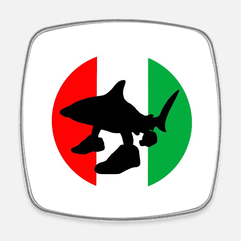 Italian Brainrot - Square fridge magnet - white
