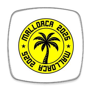 Mallorca 2025 - Square fridge magnet - white - Front