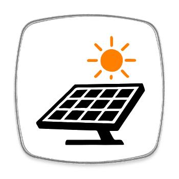 Solar Panels Photovoltaic System - Square fridge magnet - white - Front