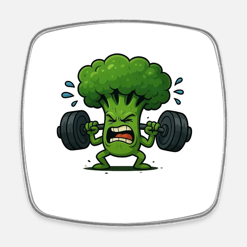 Broccoli - Square fridge magnet - white