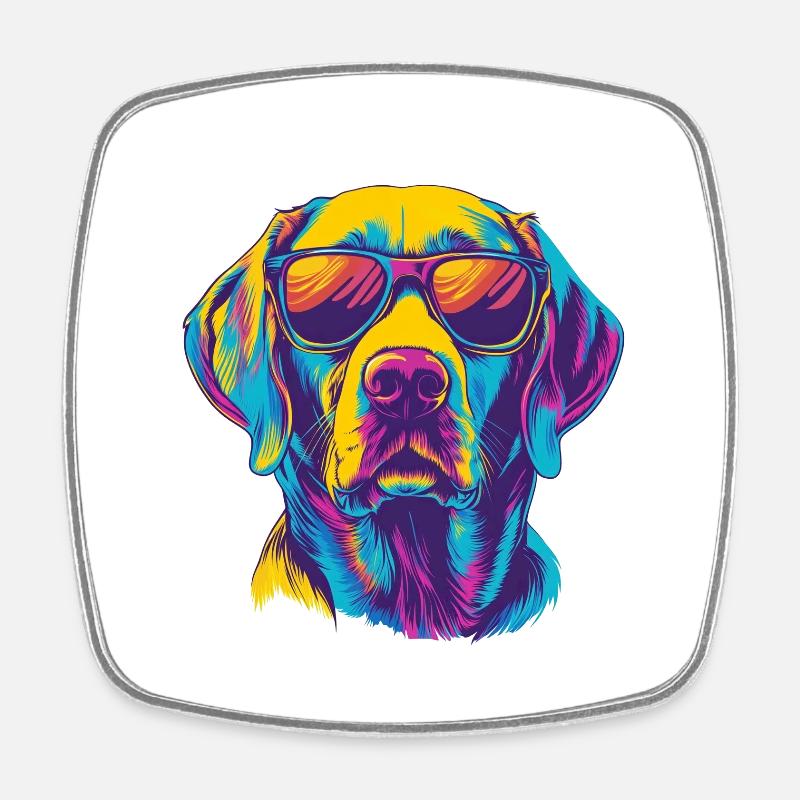 Labrador Retriever - Square fridge magnet - white