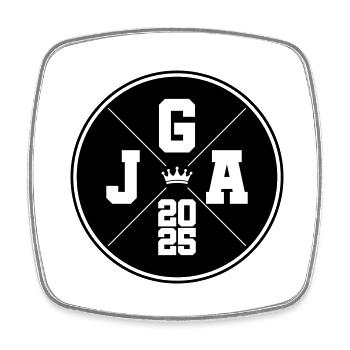 Jga 2025 Krone Junggesellen - Viereckiger Kühlschrankmagnet - Weiß - Vorne