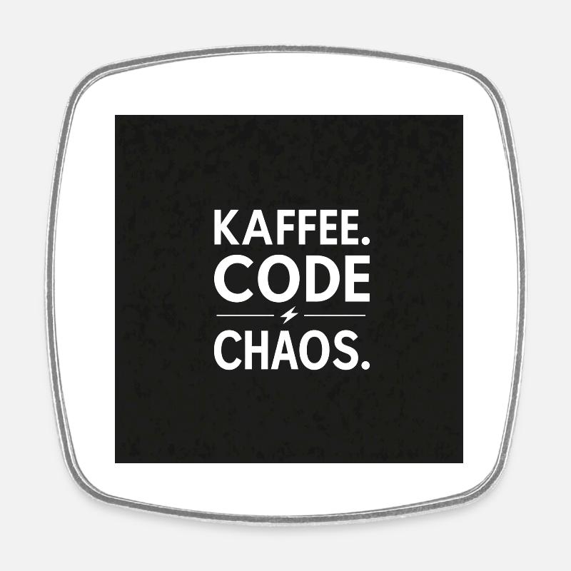 Café, Code, Chaos - Magnet carré - blanc
