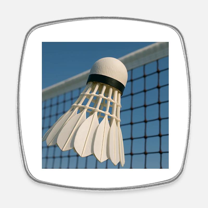 Sport - Badminton - Square fridge magnet - white