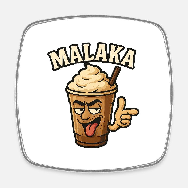 Malaka - Viereckiger Kühlschrankmagnet - Weiß