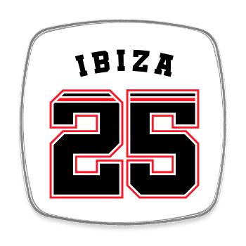 Ibiza 2025 Jersey - Square fridge magnet - white - Front