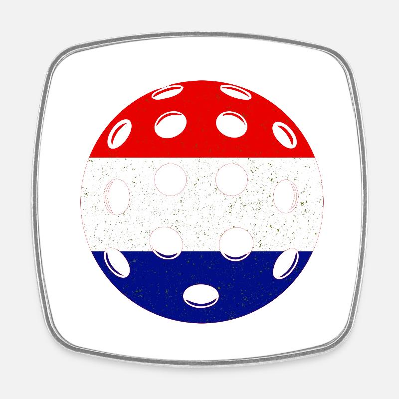 Pickleball Netherlands - Square fridge magnet - white