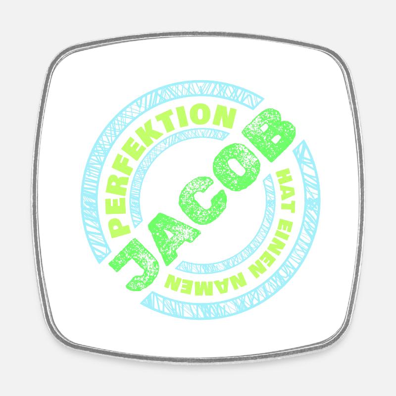 Jacob - Square fridge magnet - white