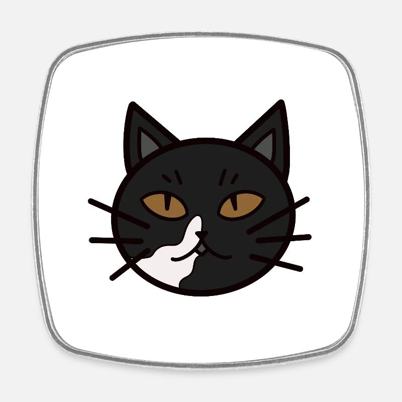 Mao le chat - Magnet carré - blanc