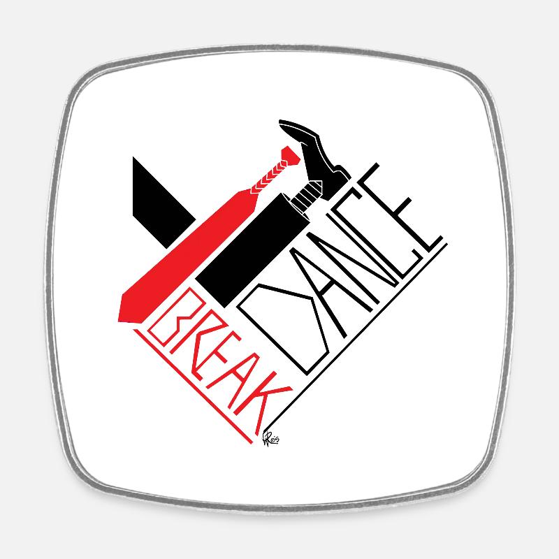 Break Dance - Magnet carré - blanc