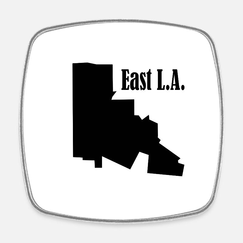 East L.A. Black - Square fridge magnet - white