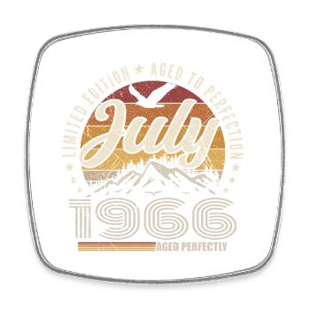 juillet 1966 Cadeau 59e Anniversaire juillet 1966 - Magnet carré - blanc - Devant
