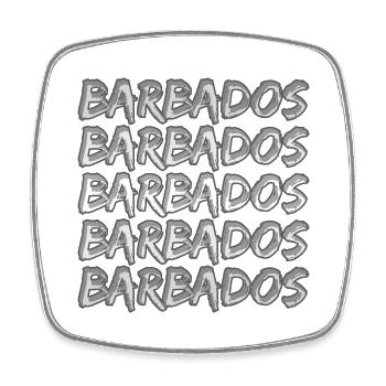 Travel Barbados - Square fridge magnet - white - Front