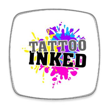 Tattoo Inked - Viereckiger Kühlschrankmagnet - Weiß - Vorne