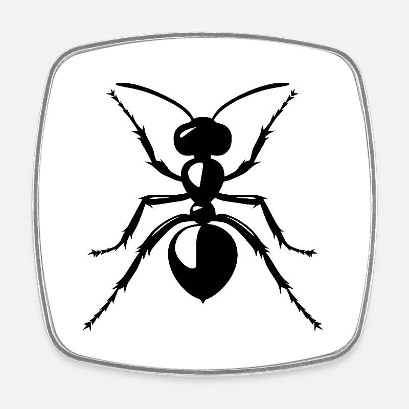 Ant - Square fridge magnet - white