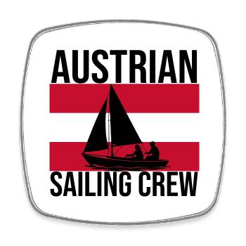 Chemise de voile Austrian Sailing Crew - Magnet carré - blanc - Devant
