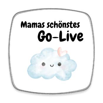 Mamas schönstes Go-Live - Viereckiger Kühlschrankmagnet - Weiß - Vorne