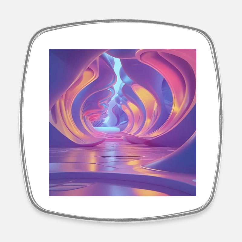 Fantasy Designs - Square fridge magnet - white