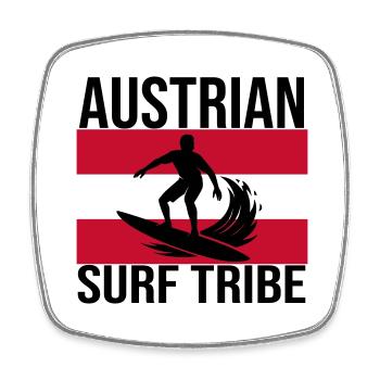 Chemise de surf Austrian Surf Tribe - Magnet carré - blanc - Devant