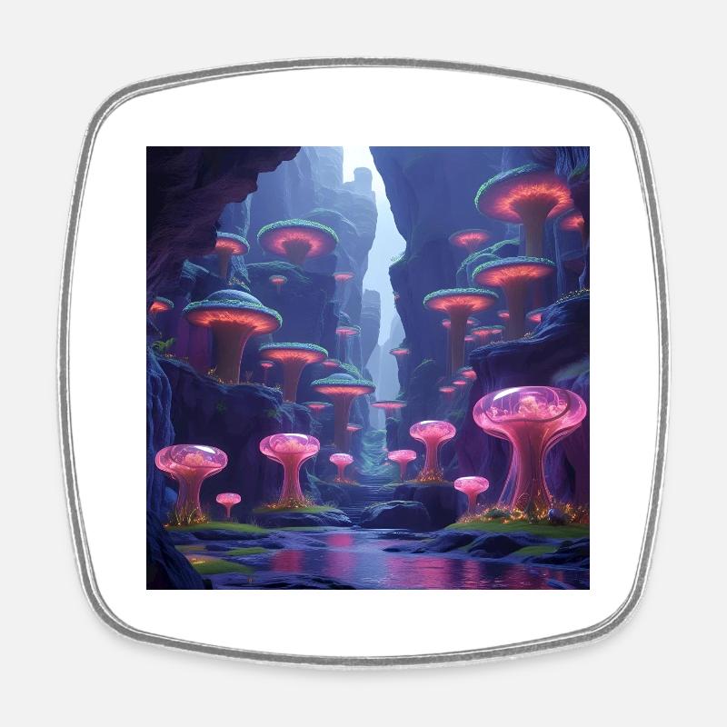 Fantasy Designs - Viereckiger Kühlschrankmagnet - Weiß