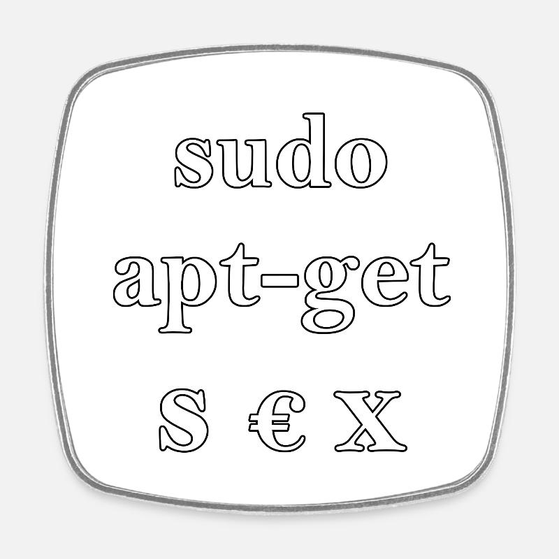 sudo apt-get S€X - Magnet carré - blanc