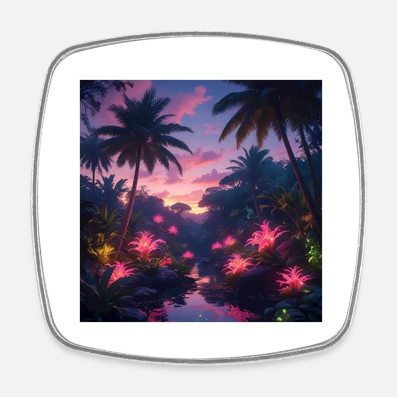 Fantasy - Square fridge magnet - white