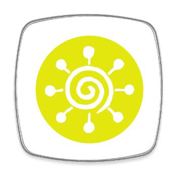 Sonne Symbol - Viereckiger Kühlschrankmagnet - Weiß - Vorne