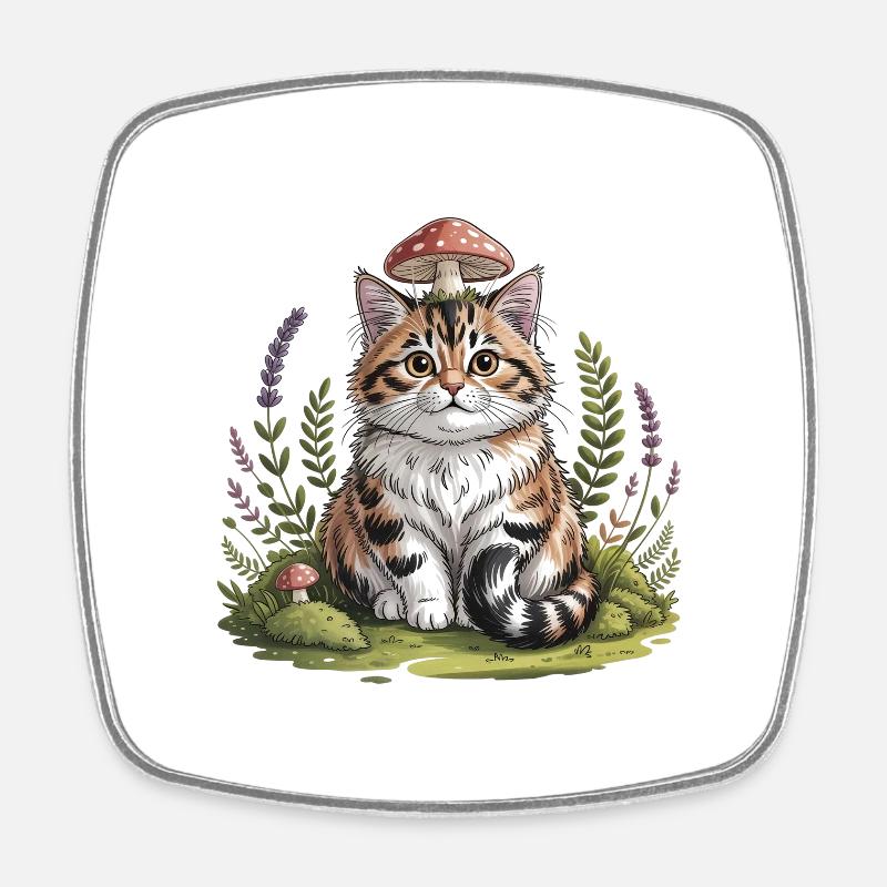 The Forager - Square fridge magnet - white