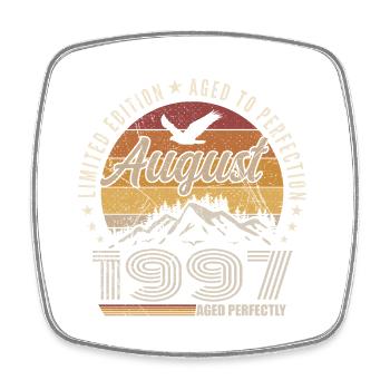 August 1997 Retro Anniversary August 1997 August 1997 - Square fridge magnet - white - Front