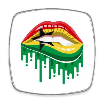 Ghana Pride - Square fridge magnet - white - Front