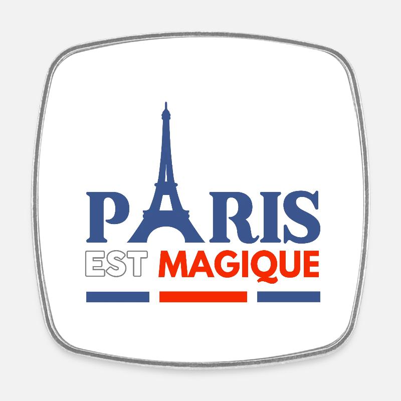 Paris magique – A tour Eiffel - Magnet carré - blanc