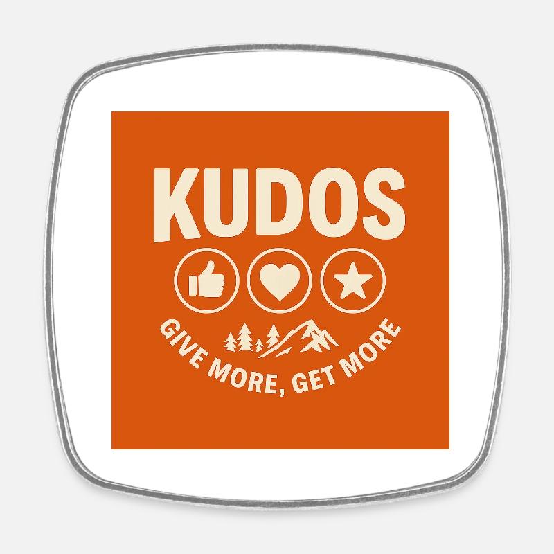 Get kudos - Magnet carré - blanc
