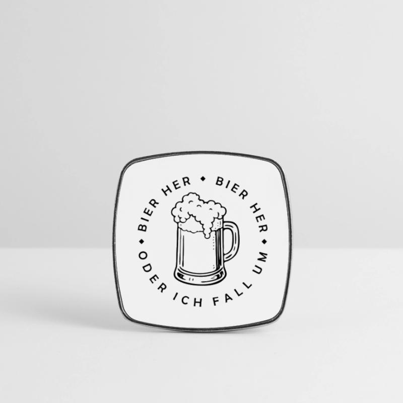 Bees here - Oder ich fall um! Square fridge magnet