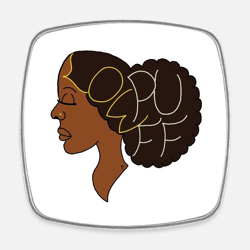 Low Puff - Square fridge magnet - white