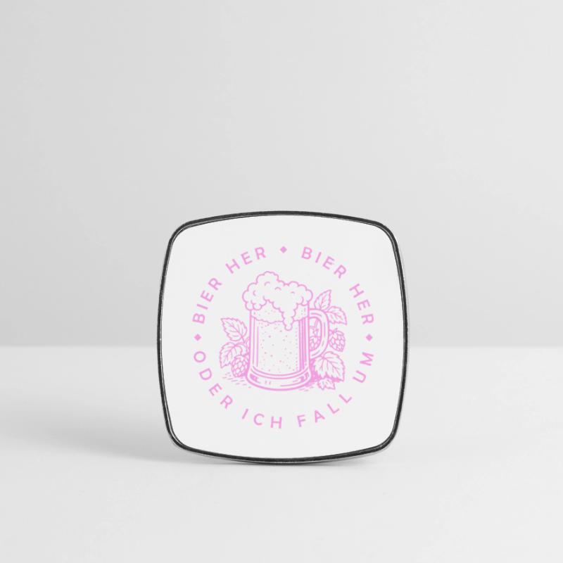 Bees here - Oder ich fall um! Square fridge magnet