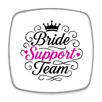 Braut Support Team - Viereckiger Kühlschrankmagnet - Weiß - Vorne