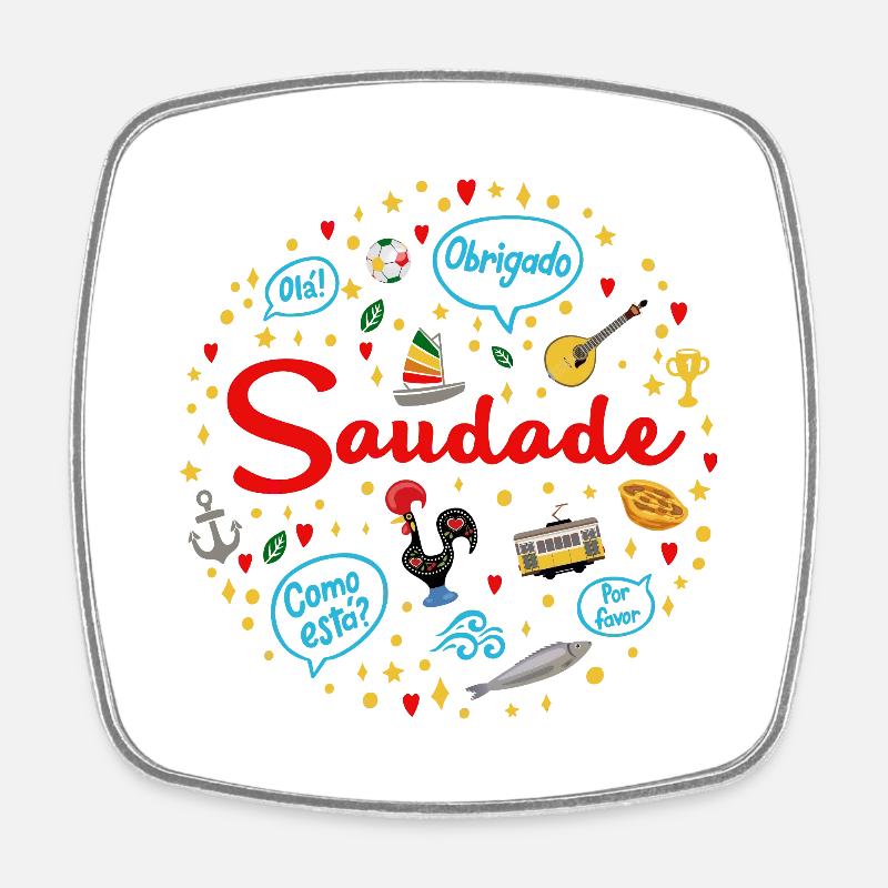 Saudade - Magnet carré - blanc