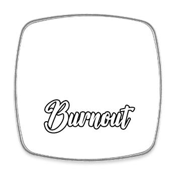 Need Money For Burnout - Viereckiger Kühlschrankmagnet - Weiß - Vorne