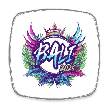 Bali 2025 Colorful - Square fridge magnet - white - Front