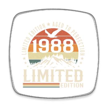 Cadeau Anniversaire 1988 - Vintage 1988 Rétro 1988 - Magnet carré - blanc - Devant