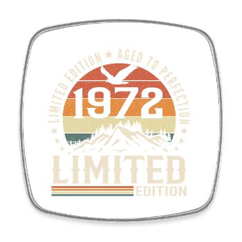 Cadeau Anniversaire 1972 - Vintage 1972 Rétro 1972 - Magnet carré - blanc - Devant
