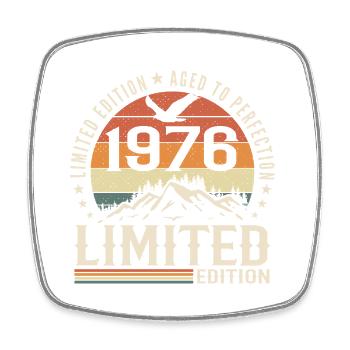 Cadeau Anniversaire 1976 - Vintage 1976 Rétro 1976 - Magnet carré - blanc - Devant