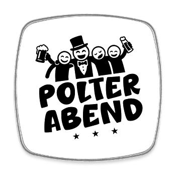 Polterabend Party - Viereckiger Kühlschrankmagnet - Weiß - Vorne