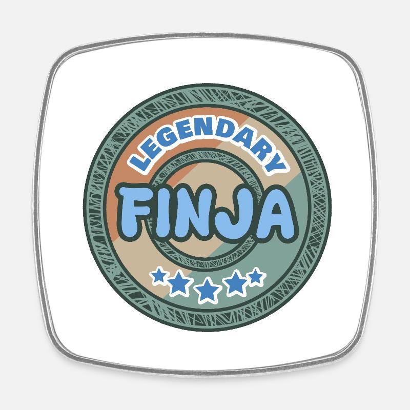 Geschenkidee Finja - Viereckiger Kühlschrankmagnet - Weiß
