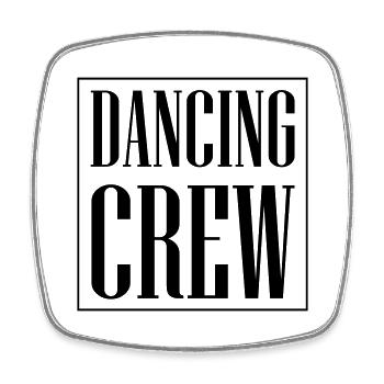 Dancing Crew - Square fridge magnet - white - Front