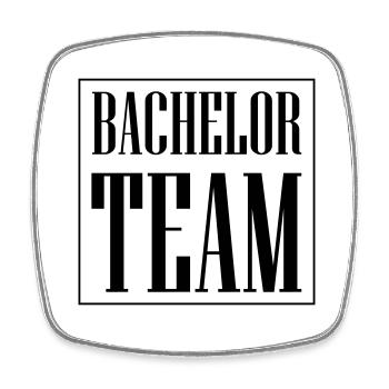 Bachelor Team - Viereckiger Kühlschrankmagnet - Weiß - Vorne
