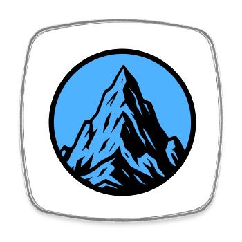 Mountain Icon Mountain Mountains - Square fridge magnet - white - Front